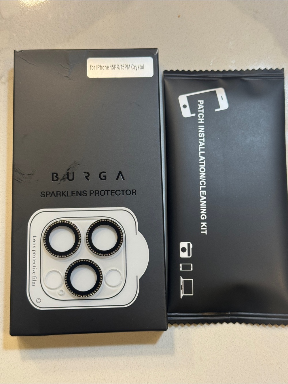 Burga Black SparkLens Camera Lens Protector Kit for iPhone
